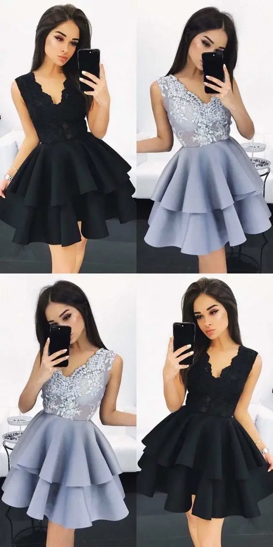 Недорогие кружевные атласные платья с v-образным вырезом и оборками vestidos de graduacion короткое платье для выпускного вечера платья для выпускного вечера