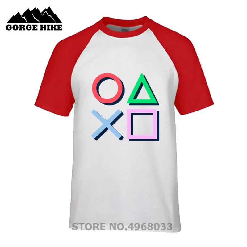 Tops Discounts Cheap T-Shirts Men classic Casual 100% Cotton Apparel homme T Shirts Video Game Playstation Tshirt Dropshipping | Мужская