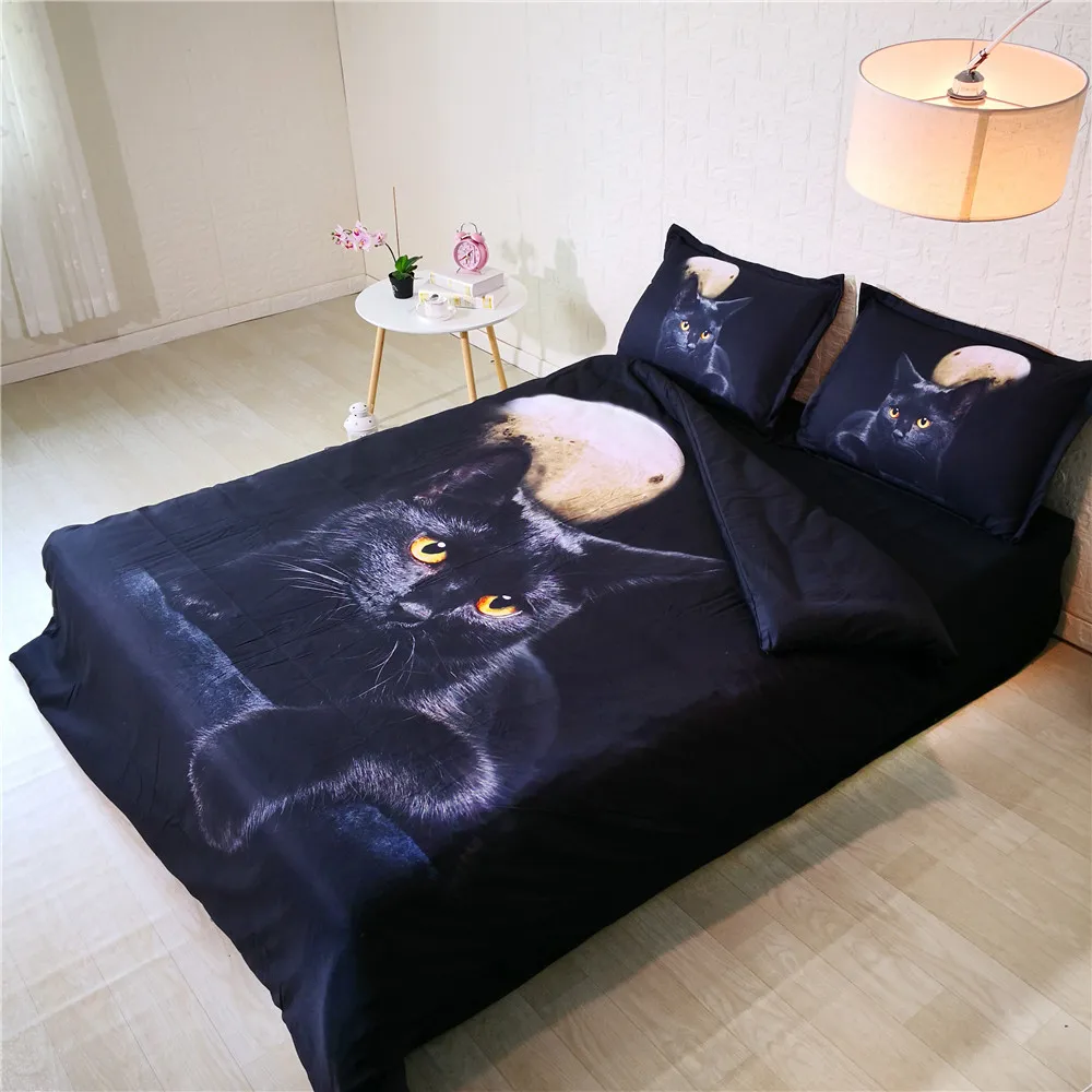 Набор постельного белья JF302 с реалистичным принтом кошки 4/6 шт.|bed sheets 3d|cat bed sheetsbed