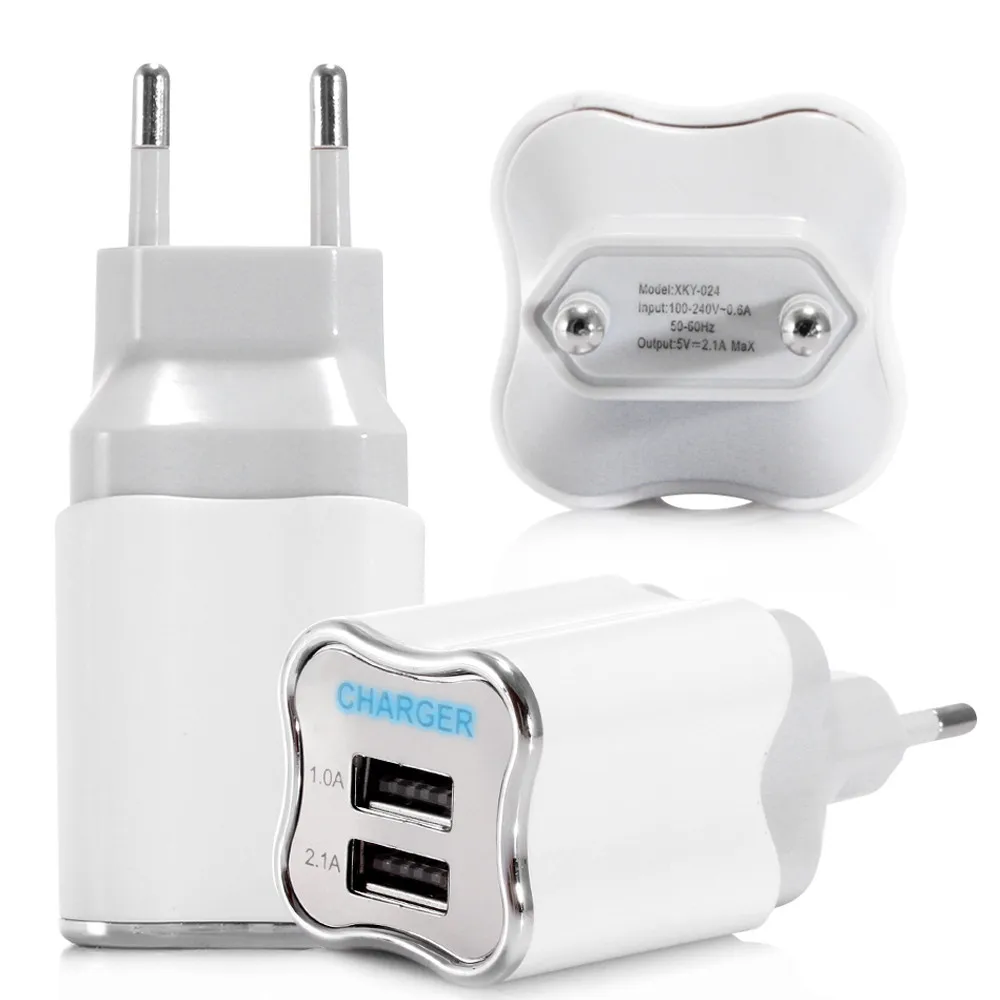2А Двойной USB порт настенный домашний дорожный адаптер переменного тока для Samsung