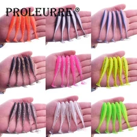 10pcslot jig wobbler fishing lure easy shiner fishing lures 75mm 55mm carp fishing soft silicone artificial double color baits