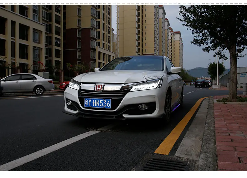 Автомобильный стиль светодиодный фары для Honda Accord- для Accord Головной фонарь светодиодный DRL Объектив двойной луч H7 HID Xenon bi xenon объектив