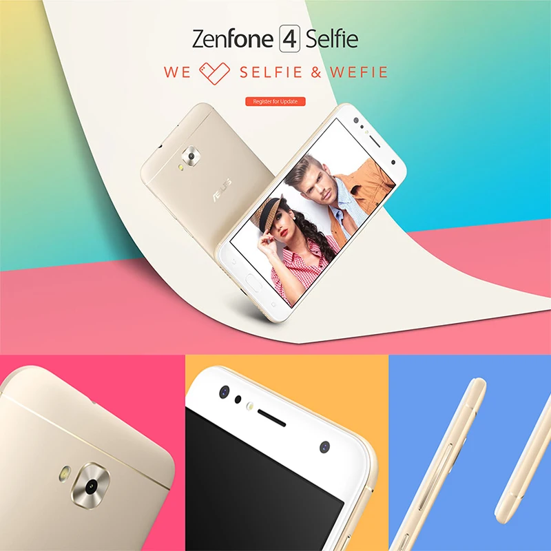Оригинальный мобильный телефон Asus ZenFone 4 Selfie ZD553KL Гб 64 5 ''Snapdragon 430 фронтальная
