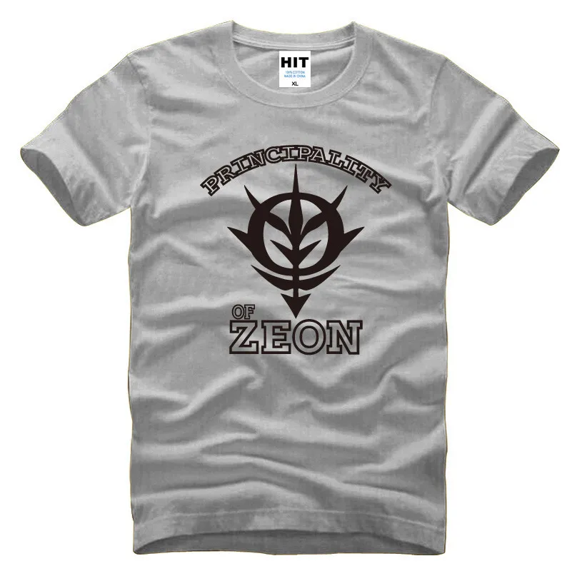 Мужская футболка из японского аниме Gundam Principality of Zeon 2015 хлопковая с коротким