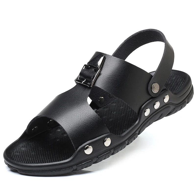 Сандалии мужские из натуральной кожи босоножки в британском стиле повседневные