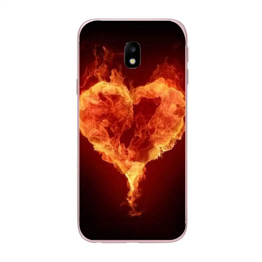 Чехол для SamSung Galaxy S7 S8 S6 край S5 плюс J7 телефон корпус пламя цветочным рисунком