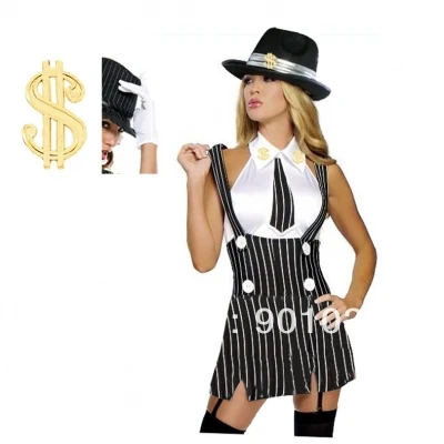 Бесплатная доставка ZY254 Гангстерский костюм 20s 50s 70s Костюм|costume robe|costume labelscostume jewelry