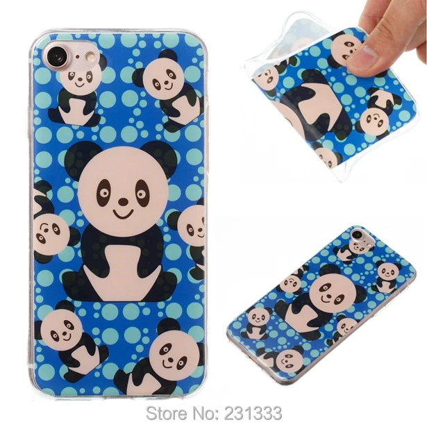 Мягкий ТПУ чехол C-ku для Iphone 8 7 Plus I7 7plus 6 S I6 SE 5 5S милый 3D из резины с изображением