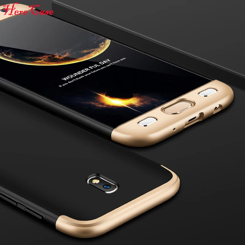 360 Полный Чехол разных цветов Роскошные защитный чехол для телефона samsung Galaxy J3 2017