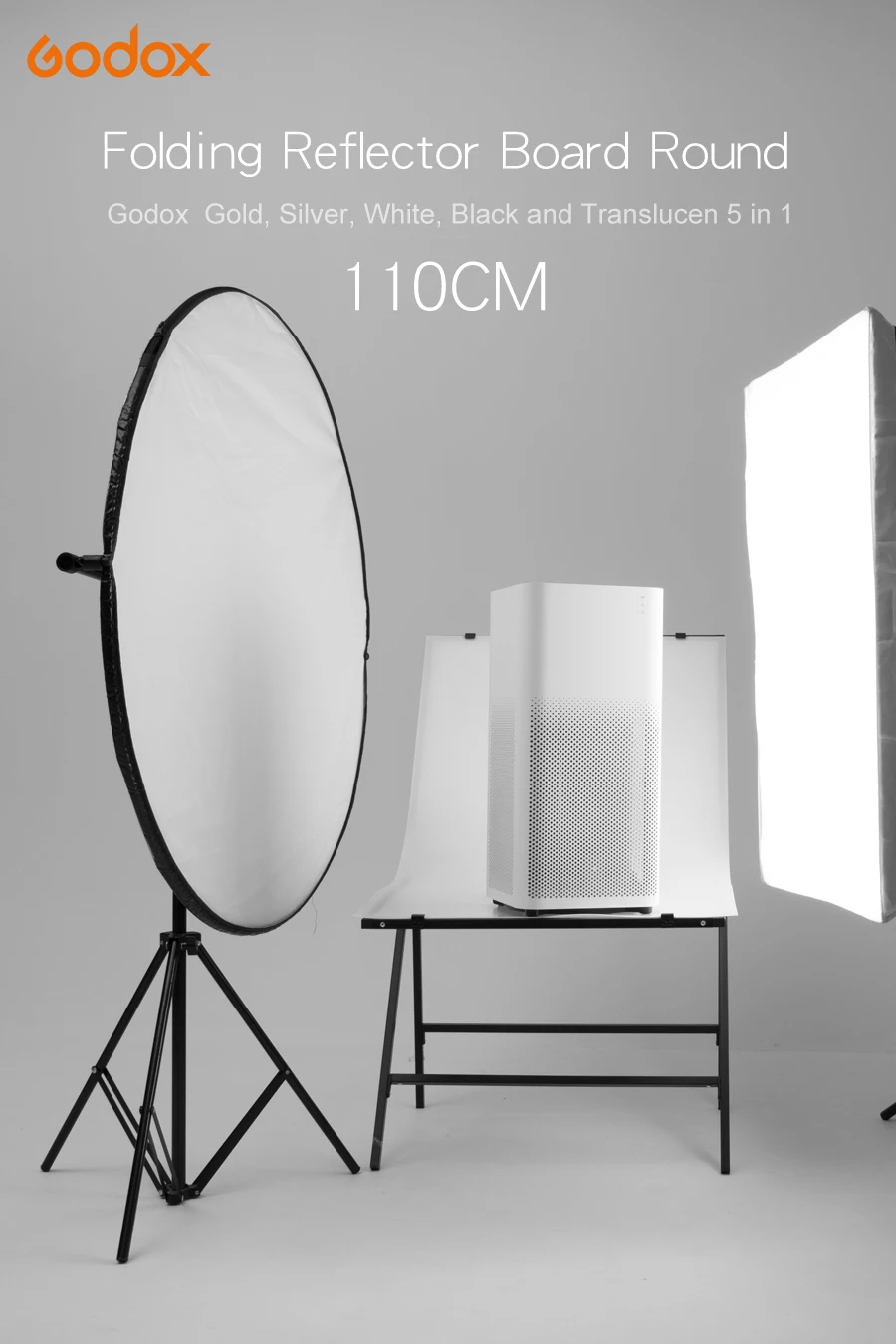 Godox 110 см 5 в 1 43 ''Портативный складной круглый фотоотражатель для Studio0