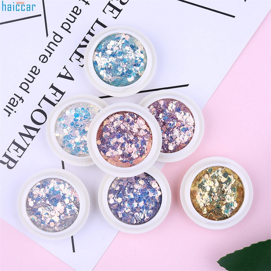 Модные блёстки для ногтей смешанные блестящие макияжа глаз градиентная вспышка