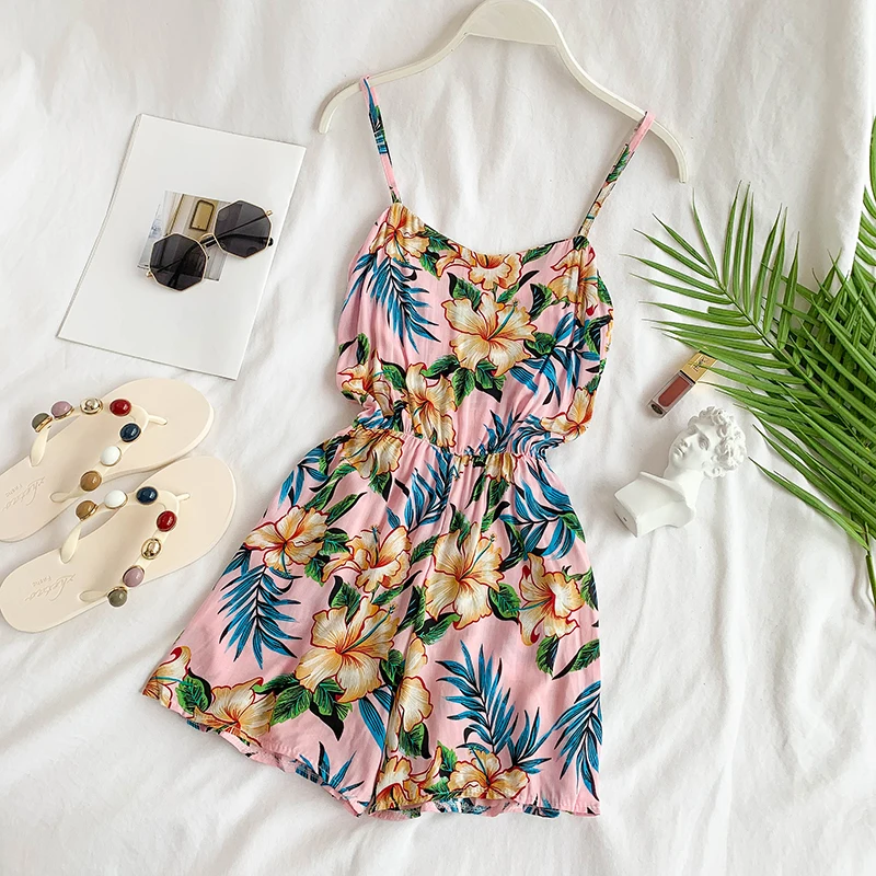 Women Summer Clothes Print Sleeveless Playsuits for 2019 Female Overalls | Женская одежда