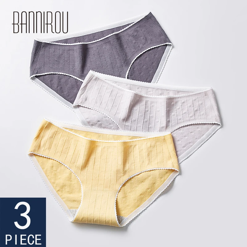 3 Pcs Cotton Briefs Woman Panties Low Waist Breathable Antibacterial Female Panties Brand Quality New Briefs Underwear For Women