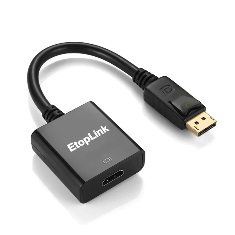 Etoplink DP к HDMI Женский адаптер большой корпус DisplayPort Конвертор Кабель для ПК ноутбук