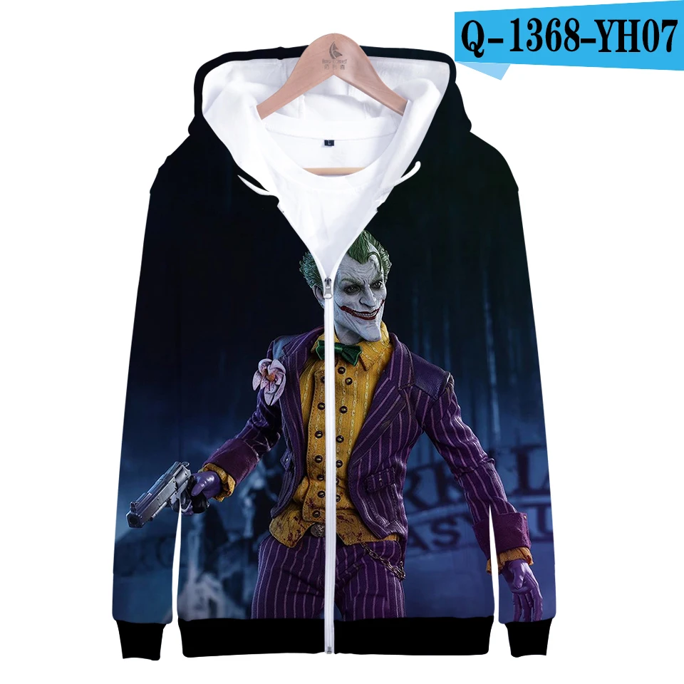 Новые зимние толстовки haha joker 3D для женщин/мужчин с принтом толстого пуха теплые модные крутые китайские толстовки на молнии пальто, толстовки с капюшоном - Цвет: Золотой