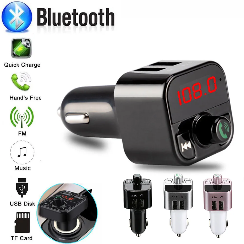Автомобильный многофункциональный беспроводной двойной USB Bluetooth4.1 Handsfree Car Kit