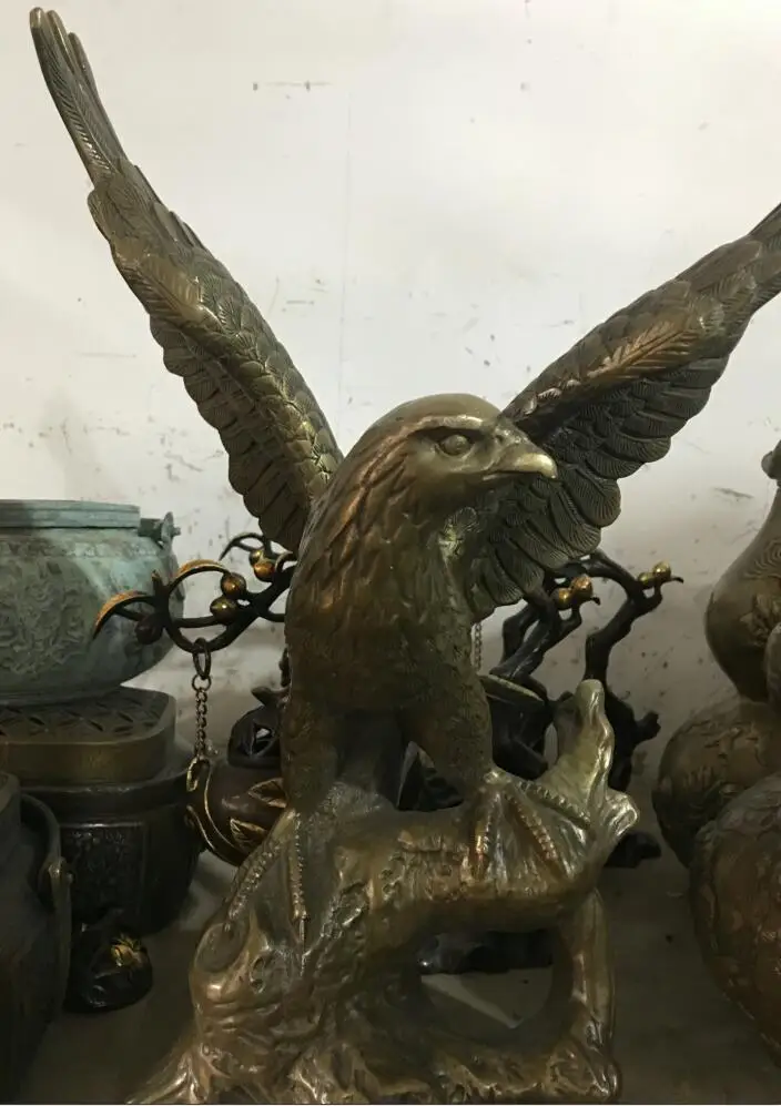 Статуя Орла из бронзы с благословениями большая выставочная статуя 32 см | Дом и