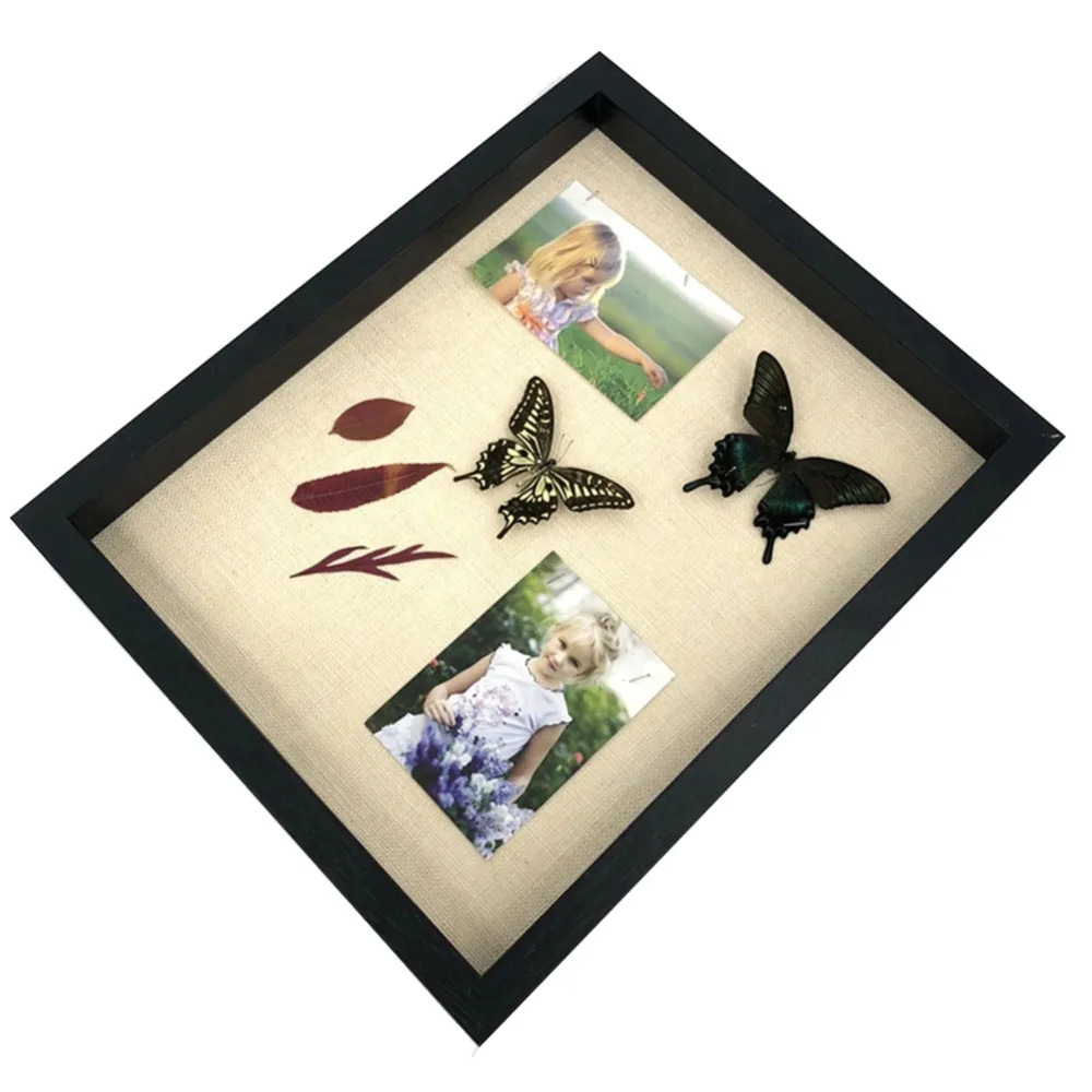 OurWarm 16x1" деревянная фоторамка с льняной доской коробки с тенями 3D витрина на память искусство свадьба DIY семейная рамка домашний декор