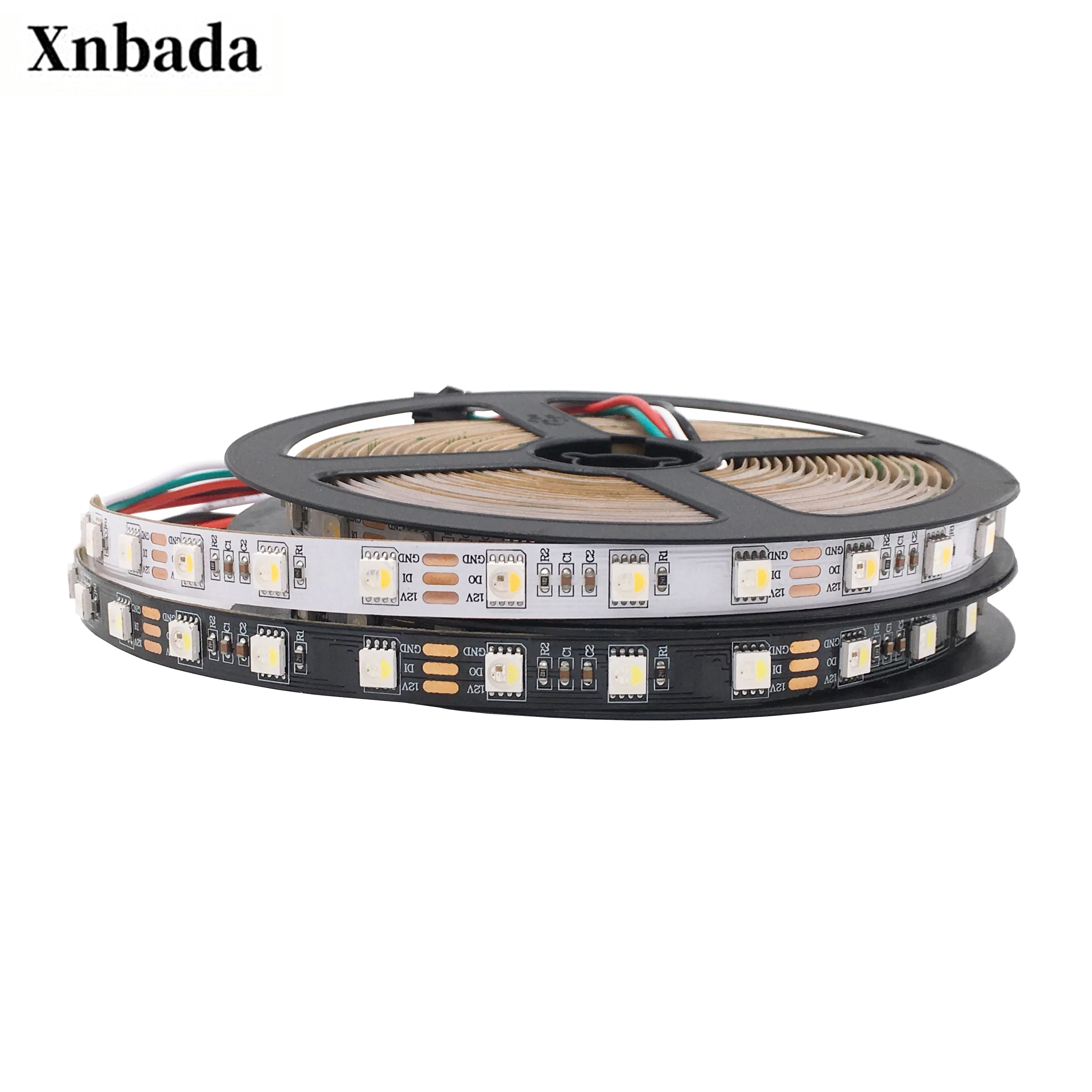5 м DC12V SK6812 (аналогичный WS2812b) 5050SMD RGBW RGBWW 4 в 1 60 светодиодов/Pisxels/m индивидуальная