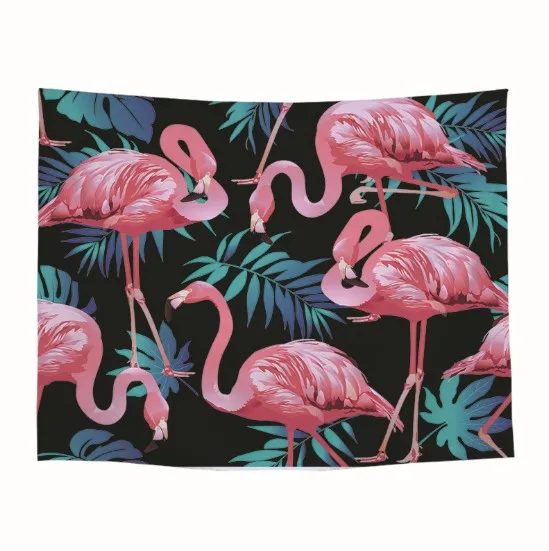 CAMMITEVER Flamingo Tapestry Wall Art Tapestries Tropical Home Decorative Door Curtain Living Room Bedspread Sheet Table Cloth | Дом и сад