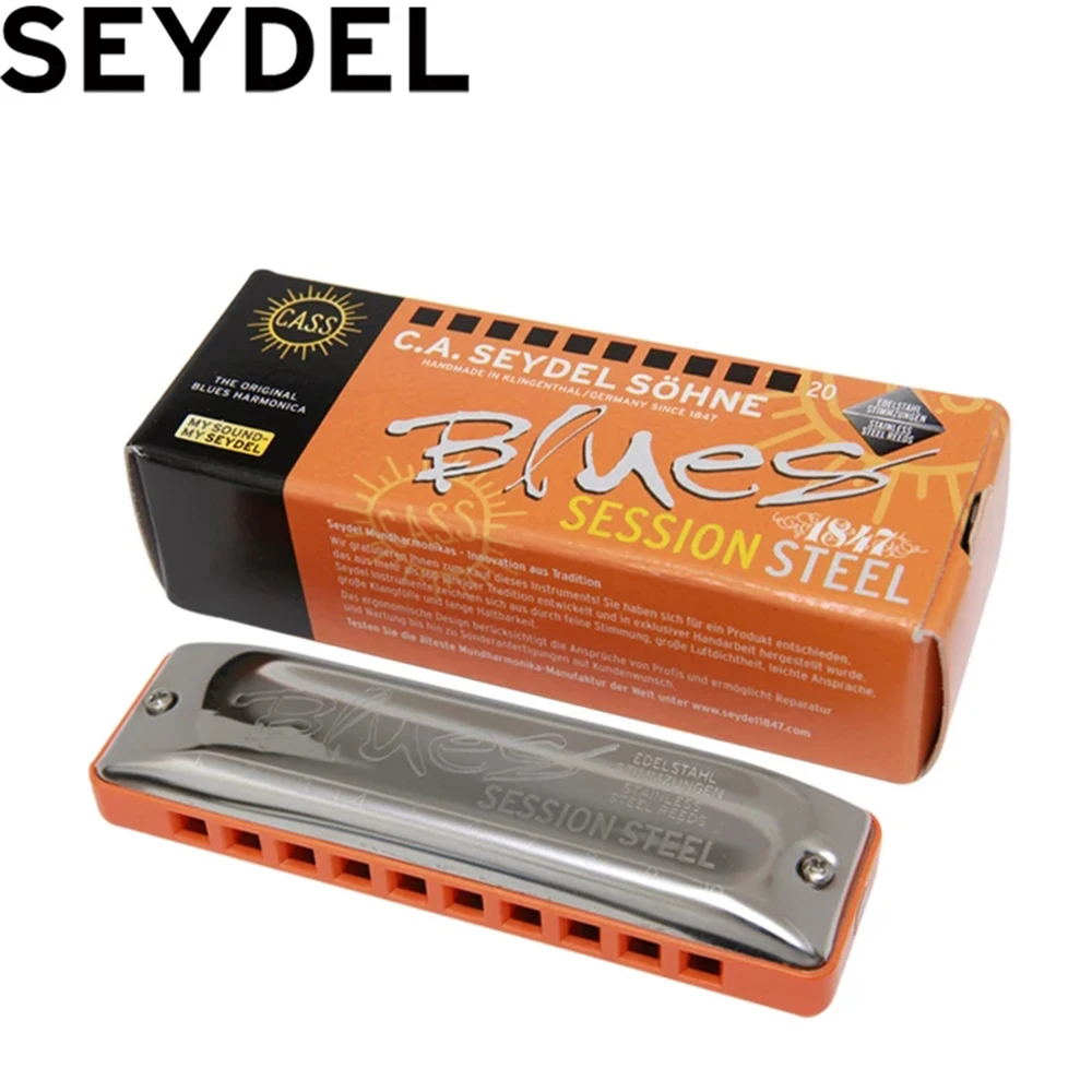 Seydel Session стальная Губная гармошка 1847 Блюз диатоническая 10 отверстий 20 нот арфа Ключ C ABS гребень из нержавеющей камыша Музыкальные инструменты