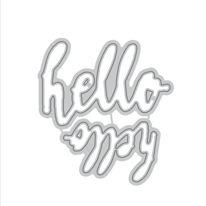 Eastshape Hello Letter металлические Вырубные штампы и Скрапбукинг новые для изготовления