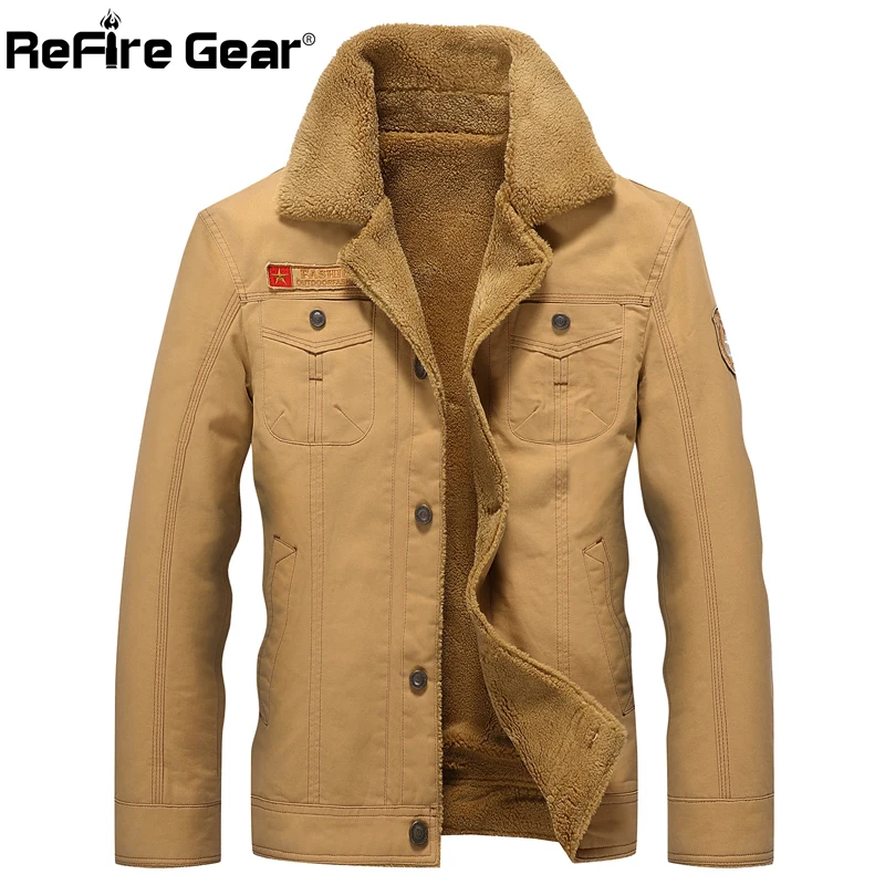 Зимняя армейская тактическая куртка ReFire Gear Мужская теплая военная с толстым