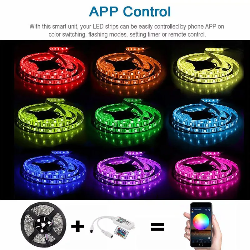 Wifi Bluetooth RGB RGBW волшебный домашний светодиодный контроллер Мини DC 5 в 12 В 24 с RF 21Key IR