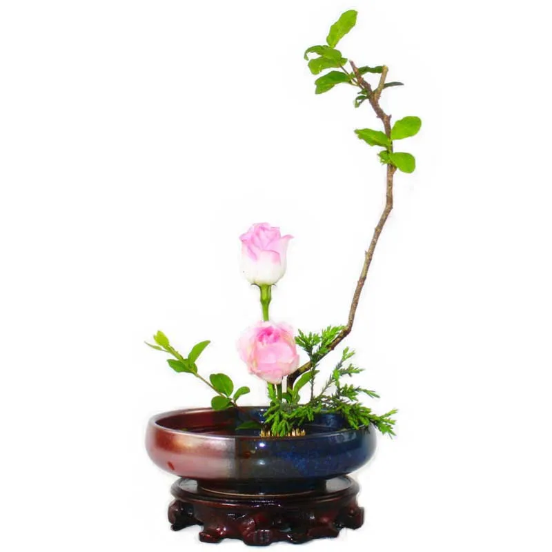 

Japanese Handmade Coarse Pottery Vase Ceramic Container Ikebana Kenzan Hydroponic Flower Pot Fish Tank Bonsai Vintage Home Decor