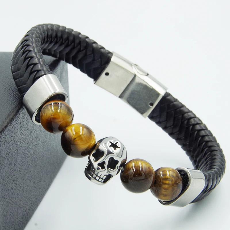 Мужские Браслеты 2019 с натуральным кристаллом кварца застежка браслета ювелирные