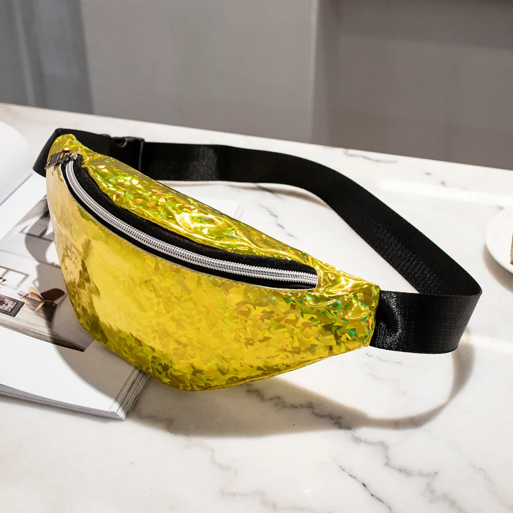 OCARDIAN-голографические блестки Fanny Pack Feminina поясная сумка для женщин лазерная