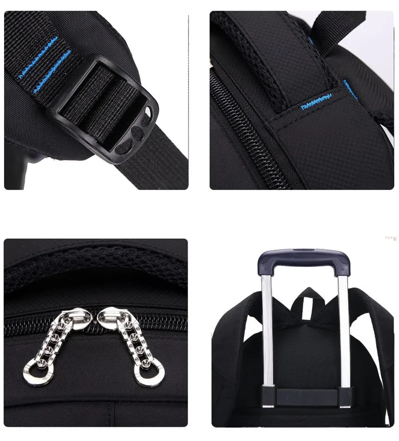 Детские школьные сумки на колесиках, Mochilas, съемные детские рюкзаки, 6 колес, Большой Вместительный рюкзак, багаж для мальчиков, рюкзак Escola