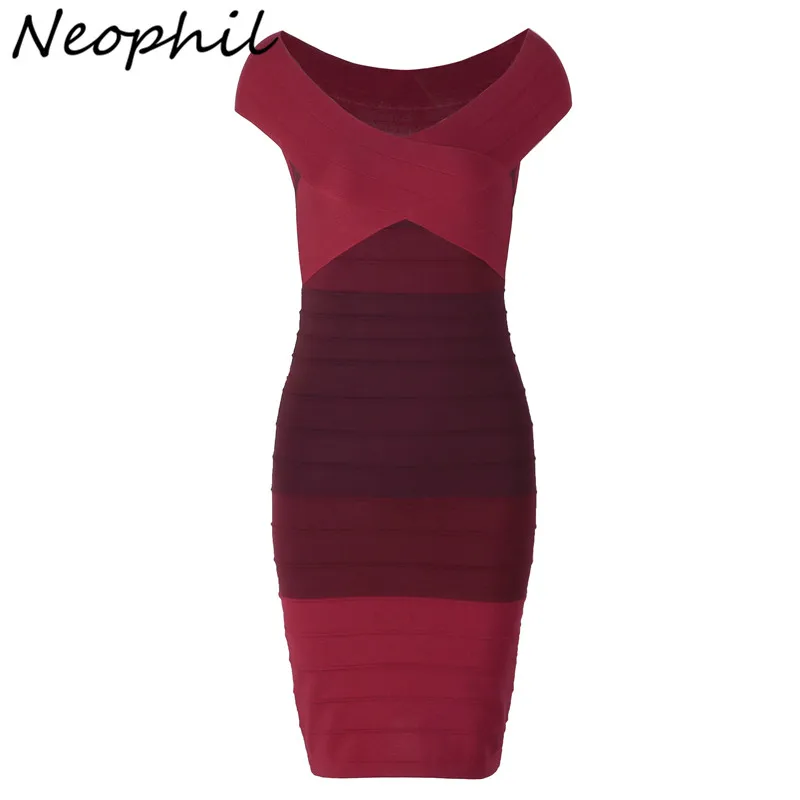 

Neophil 2022 Spring Off Shoulder Women Bandage Mini Dresses Bodycon Sexy Slim Slash Neck Sleeveless High Waist Vestidos S1607003