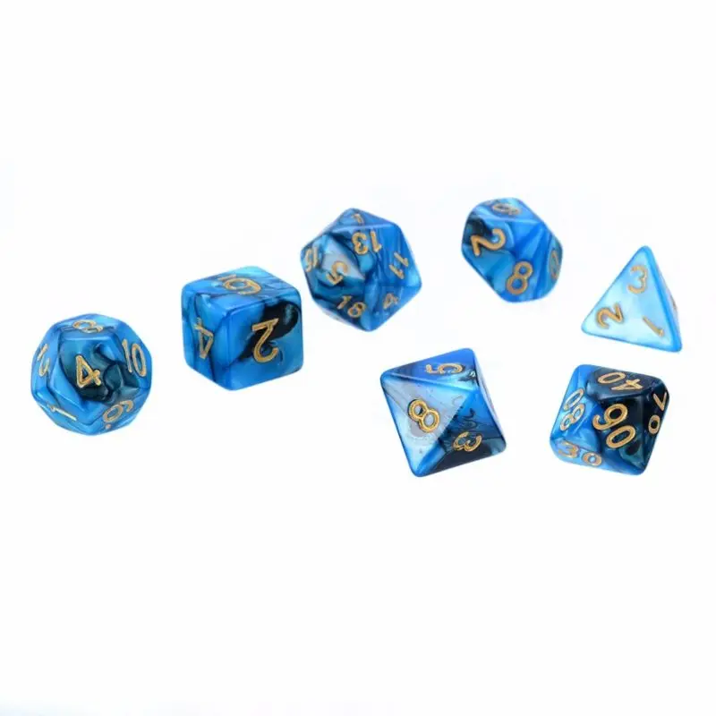 Для TRPG подземелья драконы игральные кости настольные игры 7 шт./компл. инструмент
