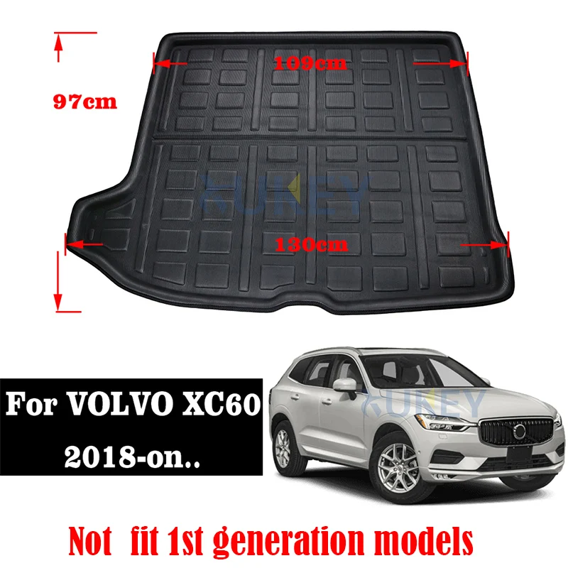 18- XC60 Xukey загрузки Коврики для багажника для Volvo XC60 2009- задний багажник коврик лоток на коврике арабских цифр 2010 2011 2012 2013 - Название цвета: 18- XC60