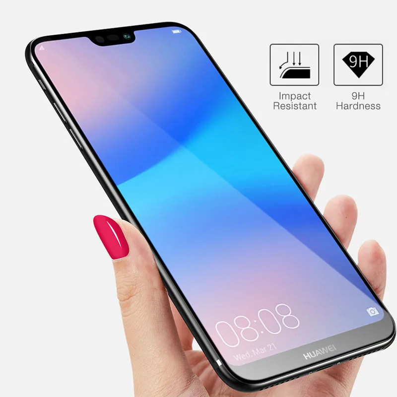 С уровнем твердости 9H полное покрытие Закаленное стекло пленка для Huawei честь 8A 8C