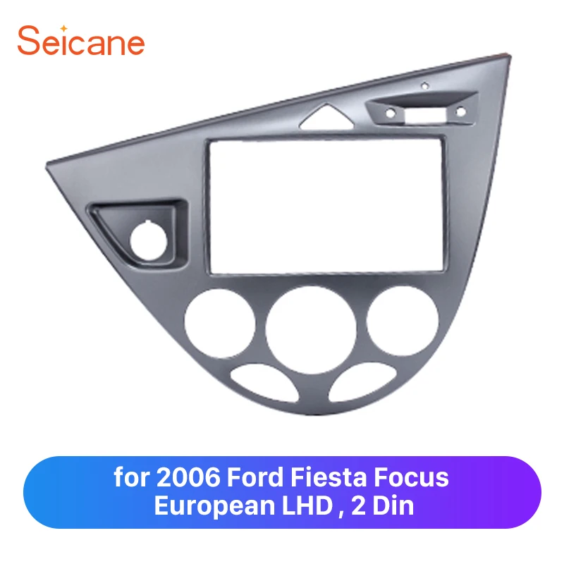 Seicane двойная Din Автомобильная фасция рамка Накладка для 2006 Ford Fiesta Focus Европейский