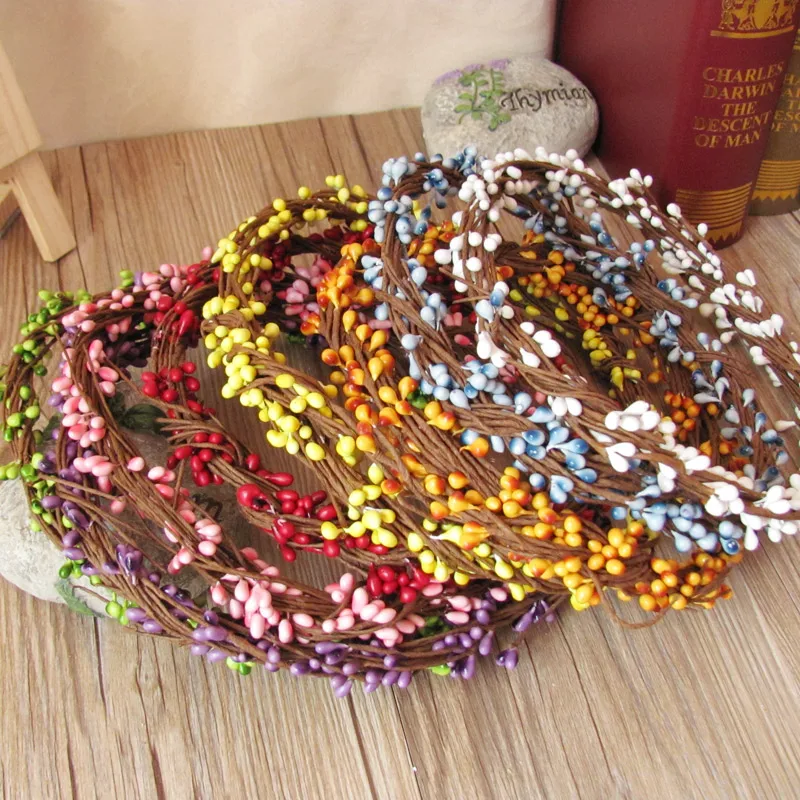 Многоцветный Скрапбукинг 5 шт./лот декоративная ягода Stamen Рождество|decorative berries|berry