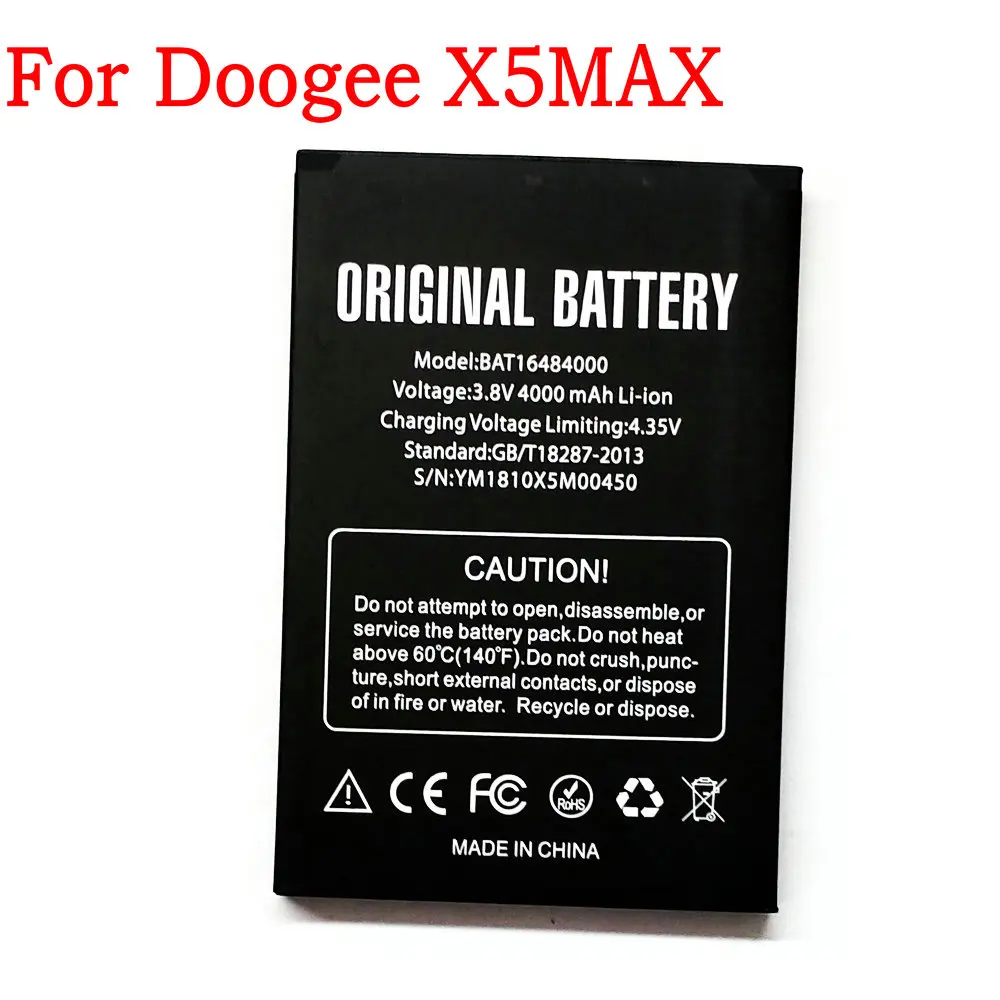 Аккумулятор 4000 мАч BAT16484000 Для DOOGEE X5 MAX X5MAX Pro мобильный телефон|Аккумуляторы для