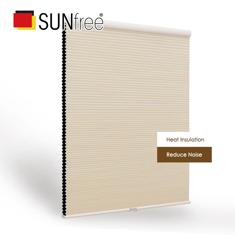 Ручные сотовые шторы SUNfree беспроводные для окон с эффектом нажима жалюзи