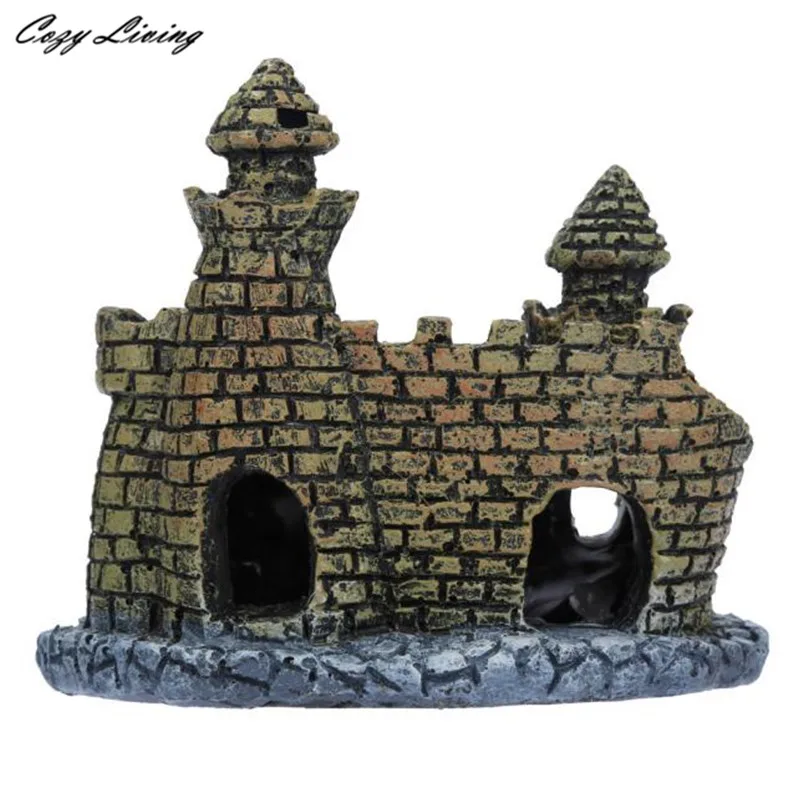 11 5x10x6 5 см аквариум мультфильм смолы замки для аквариума замок украшения башня