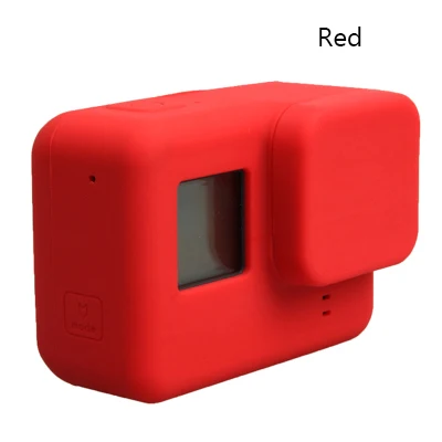 Set-Red Для GoPro аксессуары мягкий силиконовый защитный чехол+ крышка объектива Крышка для Go Pro Hero 7 6 5 Black Edition Экшн-камера - Цвет: Set-Red