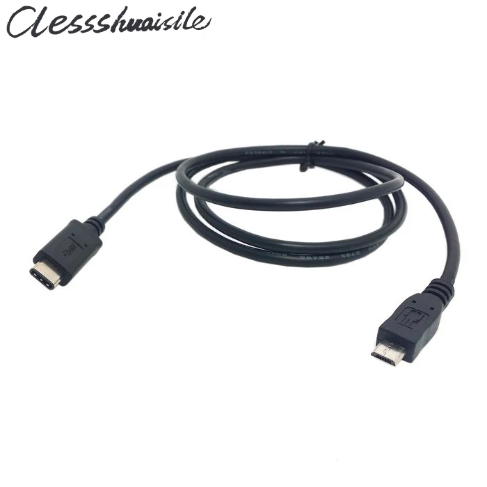 (100 шт./лот) 1 м Реверсивный USB 3 0 Тип C разъем для Micro 2 кабель передачи данных |