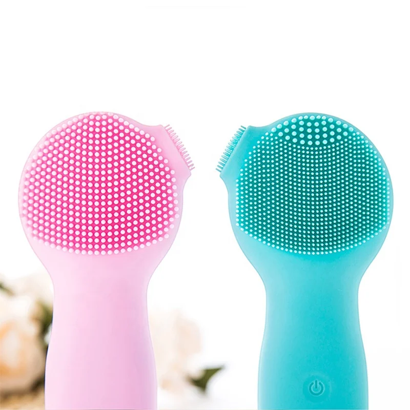Электрическая силиконовая щётка для очищения лица портативная 3D чистка
