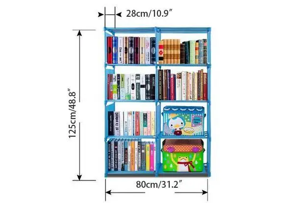Книжный шкаф 4 полки для хранения книжная полка деревянная мебель 13 шт. 10 шт. 26 шт. Регулируемая книга 7 шт. 48 шт. стеллажи 5 шт