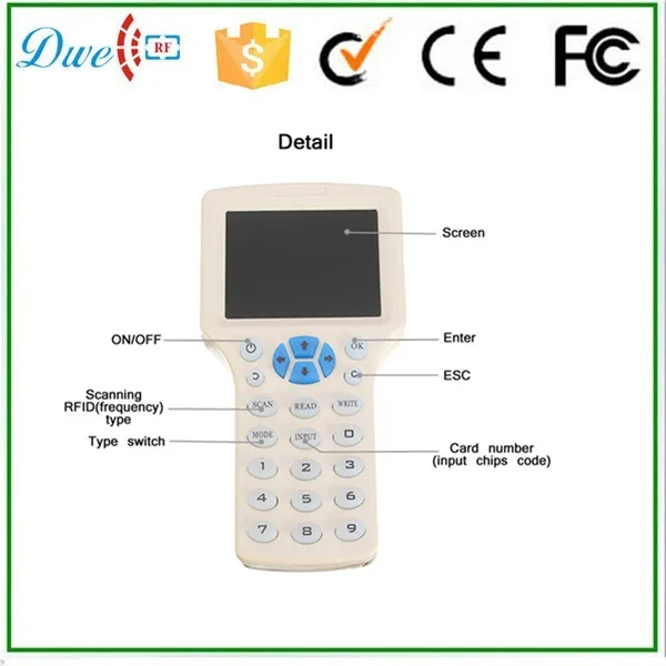 DWE CC RF ID IC Multi-function ID/IC Smart Card cloner card copier for 125khz and 13.56mhz | Безопасность и защита