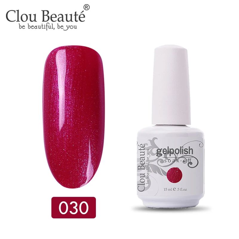 11030 Clou Beaute УФ гель лак для ногтей гель для ногтей Маникюр УФ светодиодный цветной гель Лак Блеск Гель лак для ногтей набор маникюрный гель лак - Цвет: 11030