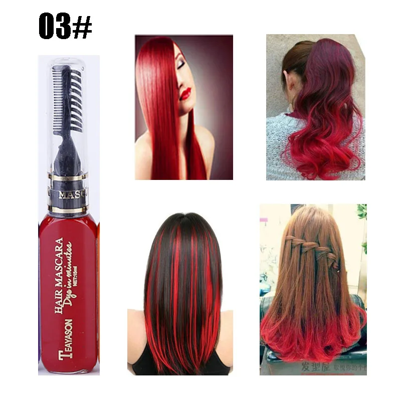 DIY Цвет волос 13 цветов краска для волос Временные одноразовые для волос цвет водостойкая цветная тушь для ресниц нетоксичный цвет воск для волос AM024