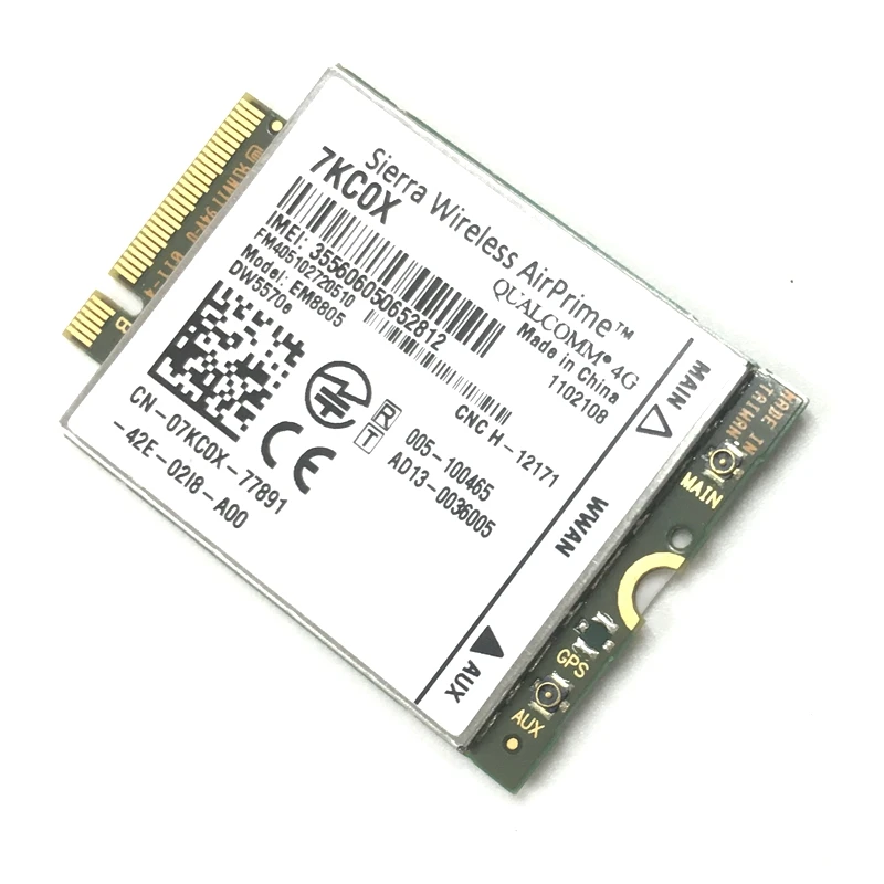 Разблокированный Sierra беспроводной airprime адаптер карта 7KC0X 068DP9 DELL EM8805 DW5570e WWAN HSPA NGFF