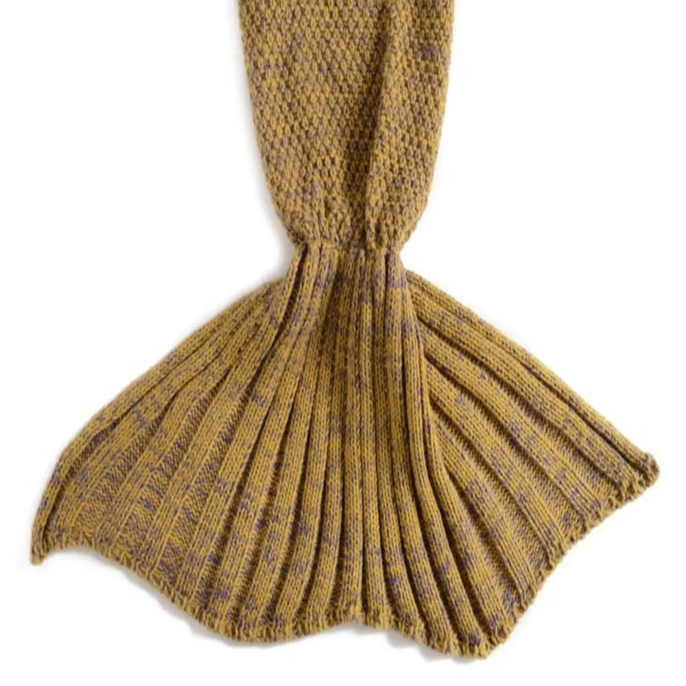 Весенние постельные принадлежности диван одеяло русалки шерсть вязание стиль